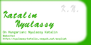 katalin nyulassy business card